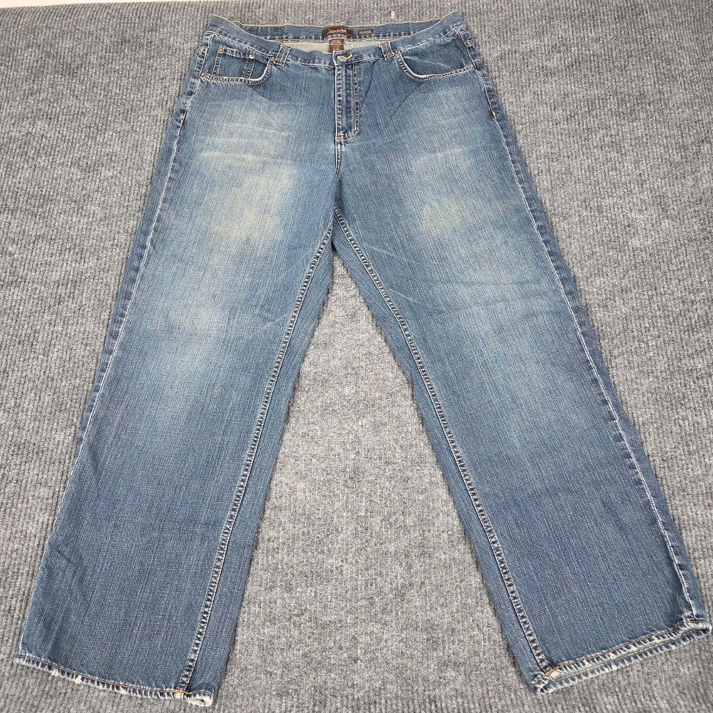 Aeropostale Relaxed Fit Jeans Mens 38x32 Medium Wash Blue Denim Cotton 261184